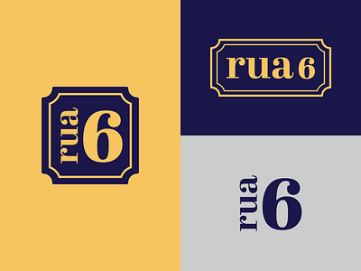 Rua 6 - Identity branding design logo typography vector