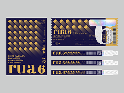 Rua 6 Identity - Concert material branding design graphic design illustration logo printing typography vector