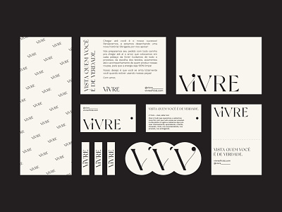 Vivre - Printed material branding design graphic design logo print typography vector