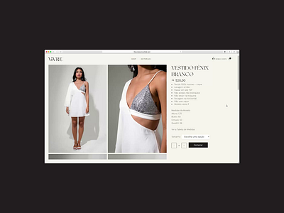 Vivre - product page branding design ecommerce fashion ui ux webdesign