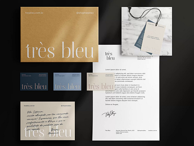Très Bleu - packaging and printing branding design logo packaging print typography vector