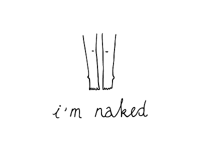 I'm Naked logo brand clothes design fabric feets illustration logo natural