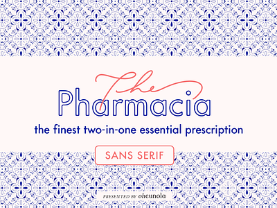 Pharmacia - dual sans serif font