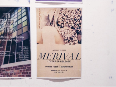 Merival concert poster toronto typography