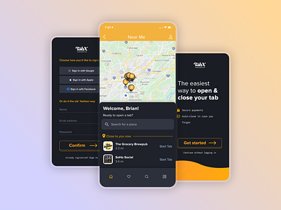 TabX App Design + Build branding design illustration ios iphoneapp onboarding product design sign up splash screen ui ux vector