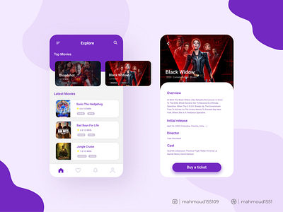 Movies app UI app design graphic design movies ui ux