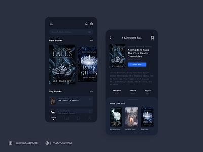 Reading app UI by Mahmoud Mohsen on Dribbble