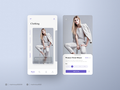 Clothing store app clothing design graphic design store ui ux website