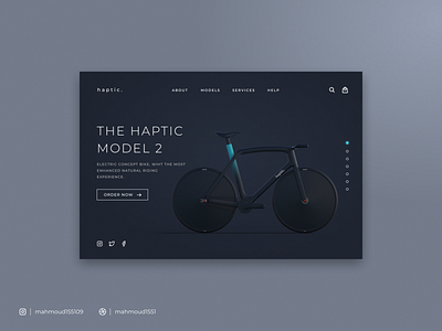 haptic - Bikes store website UI app bikes design graphic design store ui ux website