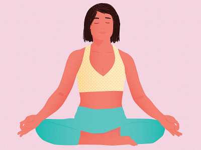 Easy Pose • Yoga Series asanas poses vector yoga