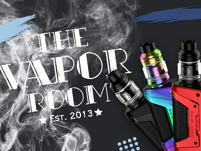 The Vapor Room / Lufkin, Texas branding design graphic design illustration logo typography vector