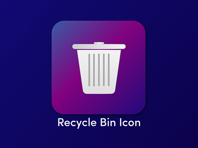 Recycle Bin App Icon 3d animation branding creativity dailyui design graphic design illustration logo motion graphics ui uiux ux