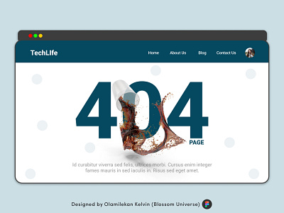 404 page (page not found) 3d creativity dailyui design graphic design illustration logo ui uiux