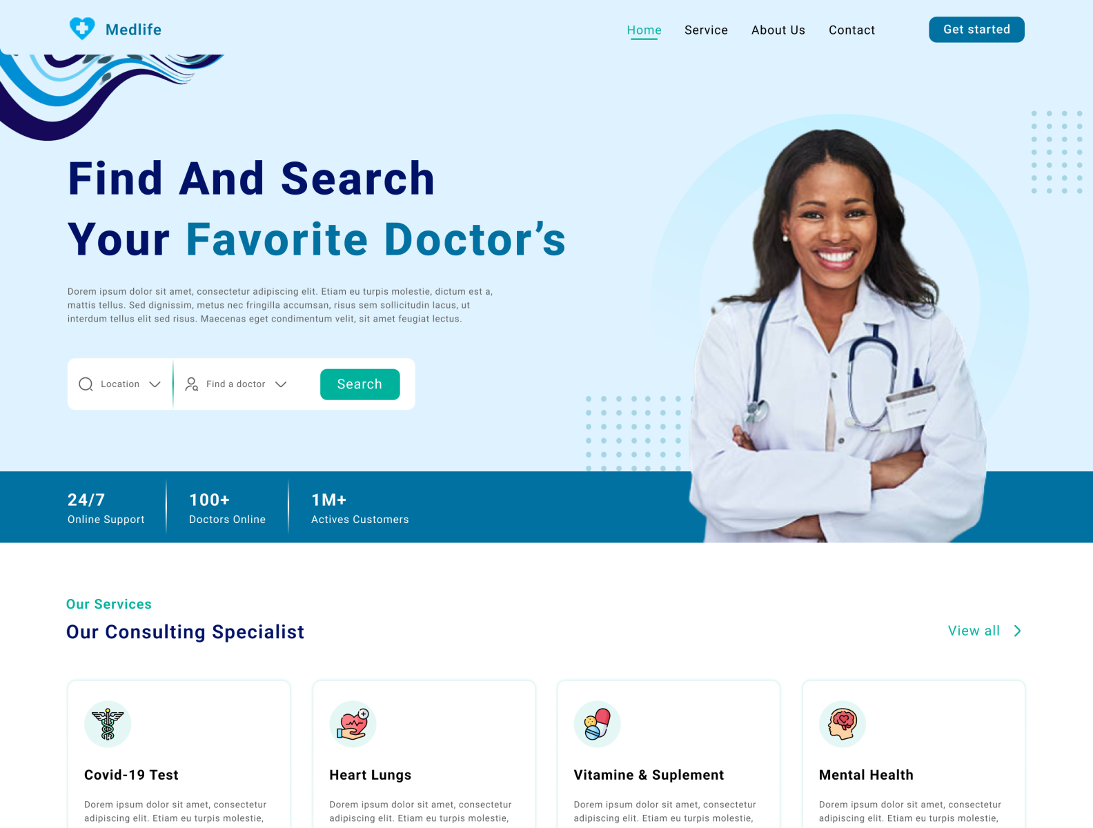 Healthcare Landing Page by Michael Jinad (Ui/Ux Designer) on Dribbble