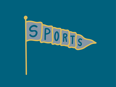 GO SPORTS! banner cheer dailydrawing flag illustration procreate sports