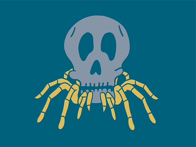 Spider Skull creepy dailydrawing illustration scary skull spider spooky