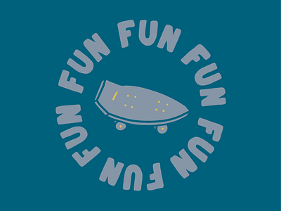 FUN badge dailydrawing fun illustration procreate skate skateboard skateboards
