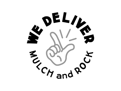 We Deliver Mulch and Rock badge branding branding and identity branding concept branding design design hand illustration ipad kern club logo logo design procreate snap type typography vector