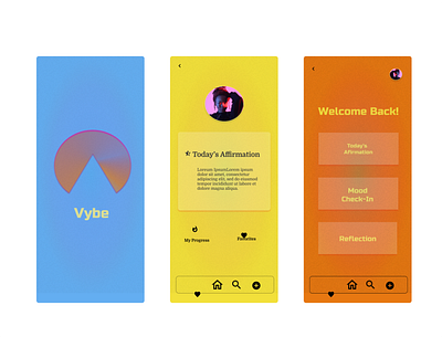 Vybe app ui ux