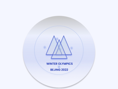 Winter Olympics Badge 2022 design ui