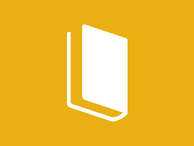 A Book book branding icon lesetagebuch read simple white yellow