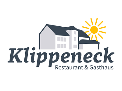 Klippeneck house illustration logo restaurant sun