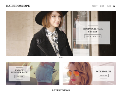 Kaleidoscope design ecommerce minimalist web design wordpress