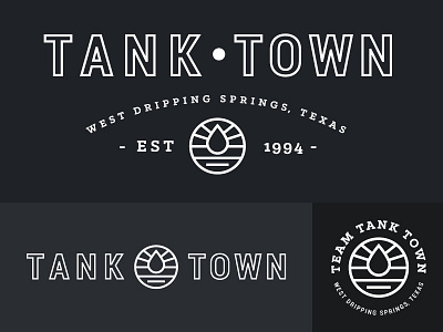 Tank Town branding identity logo texas water collection water drop