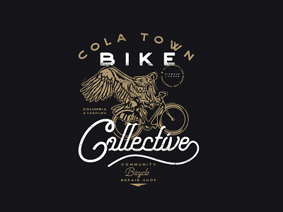 Bike Eagle bicycle bike shop cola town bike collective columbia eagle tshirt