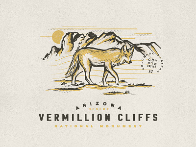 Vermillion Cliffs National Monument adobe draw arizona coyote desert illustration ipad national park vermillion cliffs