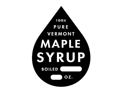Syrup Label futura label maple syrup package design stickermule