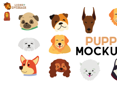 Puppy Mockup mockup brand puppy puppy design puppy image puppy vector