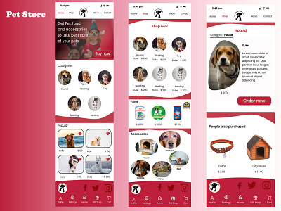 Pet Store UI ecommerce figma mobile ui pet ui
