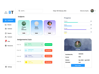 Student Dashboard classroom dashboard figma student ui ux web