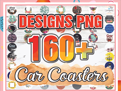 160+ Designs Car Coasters Png, Car Coaster Designs, Coaster PNG car coaster cut file