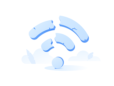 wifi blue empty flat icons illustration monochromatic states wifi