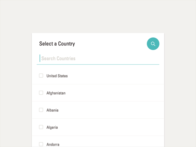 Searching for Countries