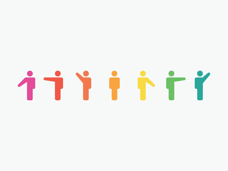 Poster People flat design flat colors colorful icons people poster