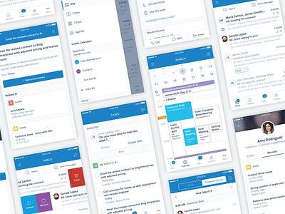 Salesforce Inbox Mobile Design app calendar email mobile design redesign ux visual design