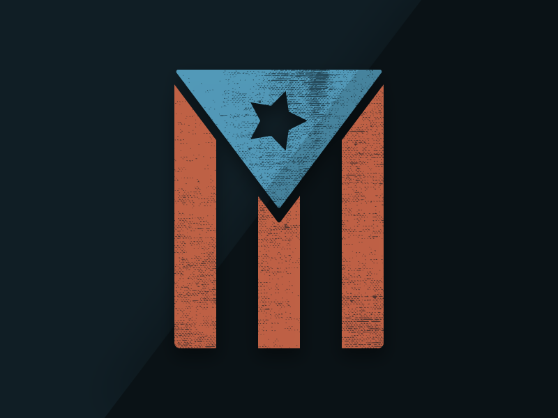 AmericansToo logo american community graphic design dark logo puerto rico humanitarian crisis flag