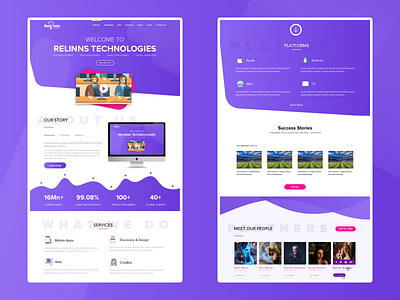 Landing page for services company landing page sketchapp ui ux web design