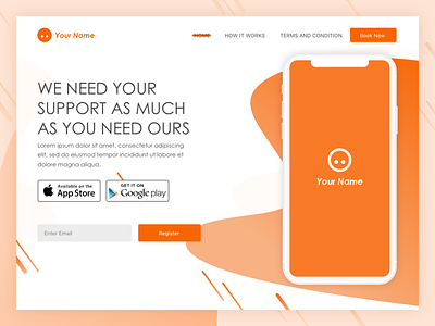 Landing Page app application branding daily 100 daily 100 challenge daily challange design icon illustration interaction ios landing page landing page concept landing page design landing page illustration mobile product sketchapp ui vector
