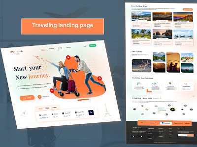 Traveling Landing Page branding design e commerce e commerce app graphic design landing page traveling landing page ui uiux ux