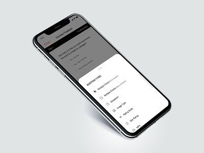 Create Multiple types question app design flat minimal typography ui ux