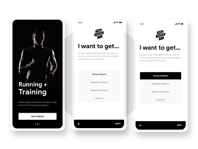 Fitness Tracker App app challenge clean ui design fitness app flat ios minimal training app typography ui ux whitespace