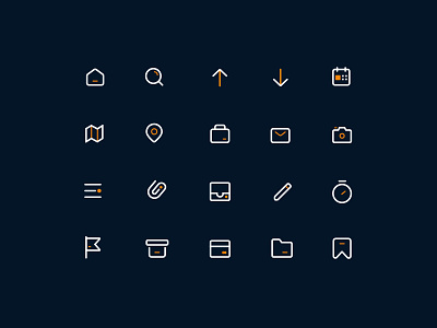 Pixel Icon set android icons iconset ios line lineicon minimal mobile product product icons vector