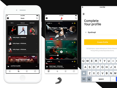 Sony Music UI design energy interaction interface music play smart ui user ux