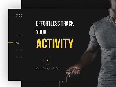 Daily UI #2 Effortless Track Your Fitness Activity fitness gym interface landing main material motivation page