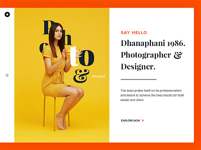 Daily UI #8 - Dhandu photography studio agency cocolabs design firm launch screen split studio ui web website