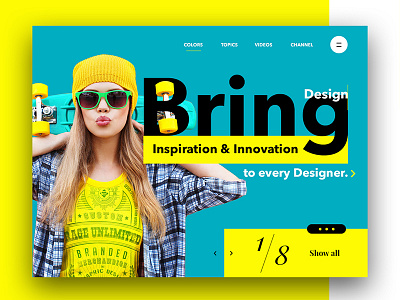 Daily UI #18 - Designer Portfolio. design landing minimal page personal portfolio shapes typography ui ux web webdesign